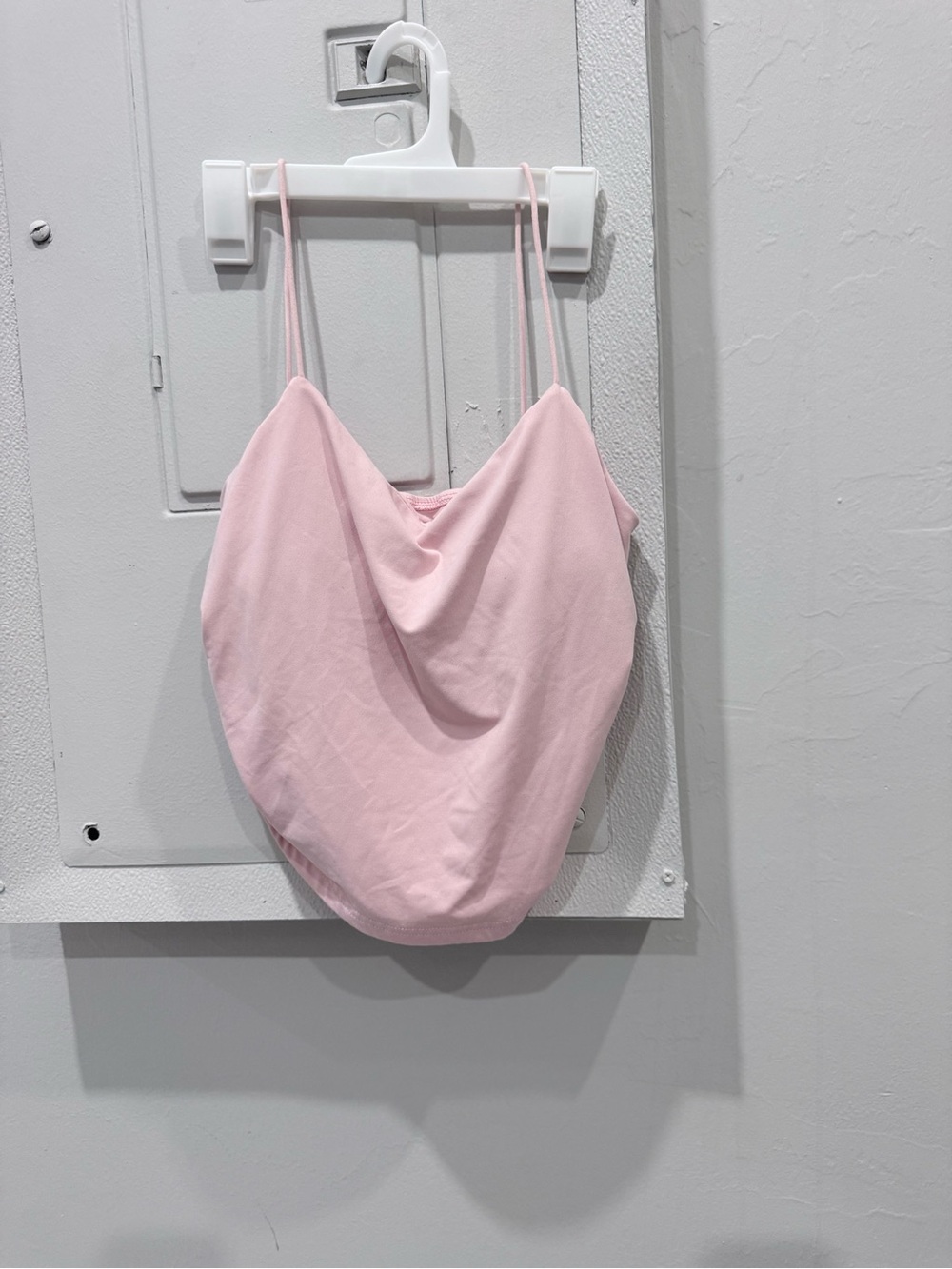 Women's Pink Cowl Neck Camisole Tank Top
